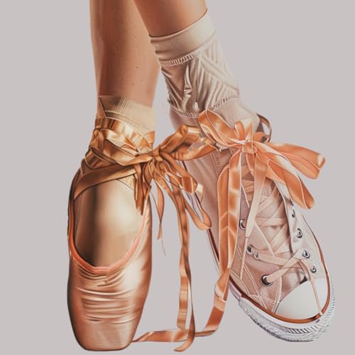 JPSR 5D Diamond Painting by Number Kits Ballet Dancer Girl Shoes Full Square Drill Kits Cross Stitch Mosaic Art for Adults Ballerina Home Wall Decoration 16x16inch/40x40cm - Image 1