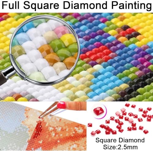 JPSR 5D Diamond Painting by Number Kits Ballet Dancer Girl Shoes Full Square Drill Kits Cross Stitch Mosaic Art for Adults Ballerina Home Wall Decoration 16x16inch/40x40cm - Image 2