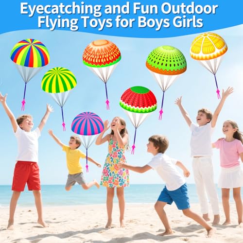 Bloolilies Parachute Toys for Kids Easter Egg Fillers Hand Throwing Outdoor Flying Toys for Boys Girls 3 4 5 6 7 812 Years with Small Figures Birthday Gift Easter Basket Stuffers Classroom Prizes - Image 5
