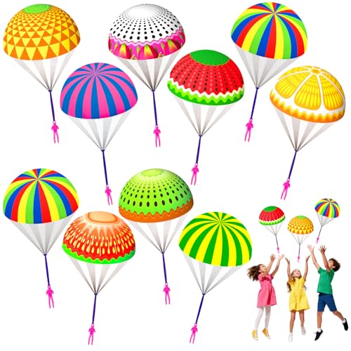 Bloolilies Parachute Toys for Kids Easter Egg Fillers Hand Throwing Outdoor Flying Toys for Boys Girls 3 4 5 6 7 812 Years with Small Figures Birthday Gift Easter Basket Stuffers Classroom Prizes - Image 1