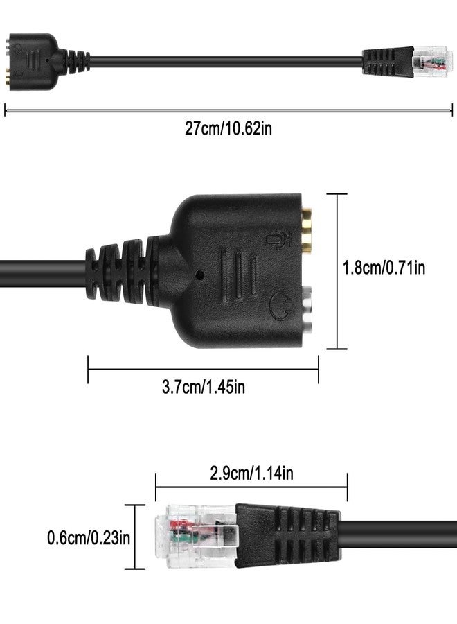 XMSJSIY RJ9 to 3.5mm Headsets Adapter Telephone Phones MIC Audio Splitter Adapter Cable RJ9 4P4C Male to 3.5mm Jack Headphone Microphone Audio Cable - 27CM/10inch - Image 2
