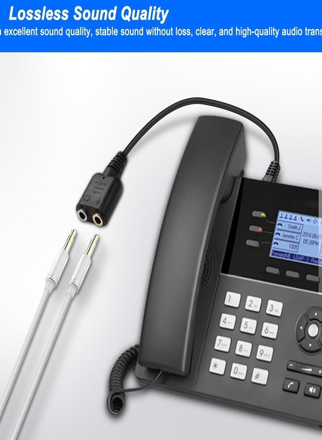 XMSJSIY RJ9 to 3.5mm Headsets Adapter Telephone Phones MIC Audio Splitter Adapter Cable RJ9 4P4C Male to 3.5mm Jack Headphone Microphone Audio Cable - 27CM/10inch - Image 4