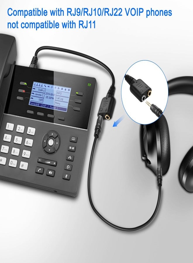 XMSJSIY RJ9 to 3.5mm Headsets Adapter Telephone Phones MIC Audio Splitter Adapter Cable RJ9 4P4C Male to 3.5mm Jack Headphone Microphone Audio Cable - 27CM/10inch - Image 5
