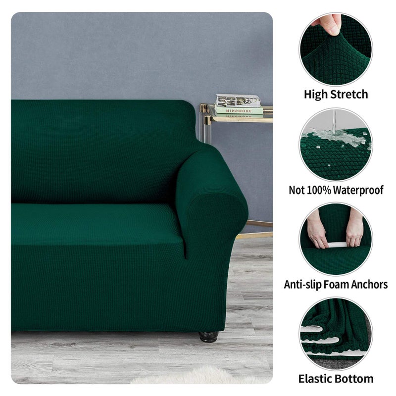 Joccun Christmas Stretch Couch Cover Slipcovers, 1-Piece Sofa Covers for 3 Cushion Couch Spandex Jacquard Washable Furniture Protector Cover for Living Room,Kids,Pets(Sofa,Hunter) - Image 3