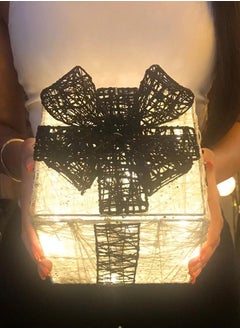 Salla 3-Piece Light Up Gift Boxes White & Black Color Warm LED Fairy Lights Openable Top Cover  - Image 5