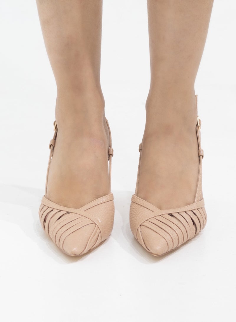 LAMARAPARIS Slinky closed strippy 6cm heel sling back  - Image 5