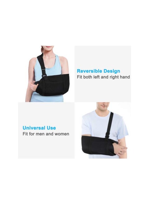Arm Sling Shoulder Rotator Cuff, Adjustable Shoulder Sling Support Immobilizer For for Injury Support, Shoulder Surgery, Fractured Bones, Dislocation,Sprain, Strain, Left Right Arm Elbow Support