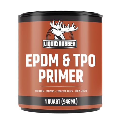 Liquid Rubber EPDM and TPO Primer – High-Performance Basecoat for RV, Camper and Trailer Roof Protection, 1 Quart - Image 1