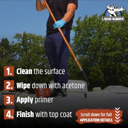 Liquid Rubber EPDM and TPO Primer – High-Performance Basecoat for RV, Camper and Trailer Roof Protection, 1 Quart - Image 5