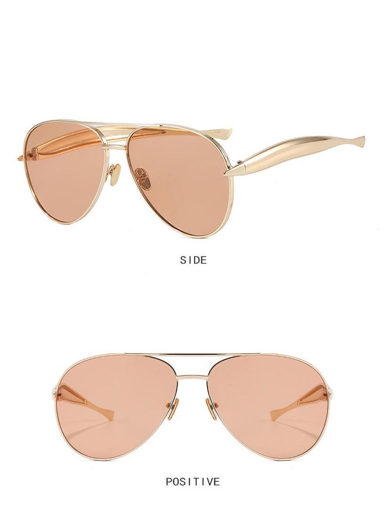 Veil Women's Retro Sunglasses Metal Round Frame - Image 3