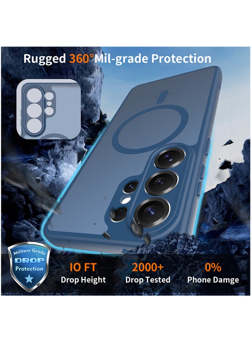 Adando Strong Magnetic Case for Samsung Galaxy S26 Ultra 5G, Compatible with Magsafe, Slim Translucent Matte Mil-Grade Drop Protection Rugged Magnetic Case (Deep Blue, Galaxy S26 Ultra 5G) - Image 4