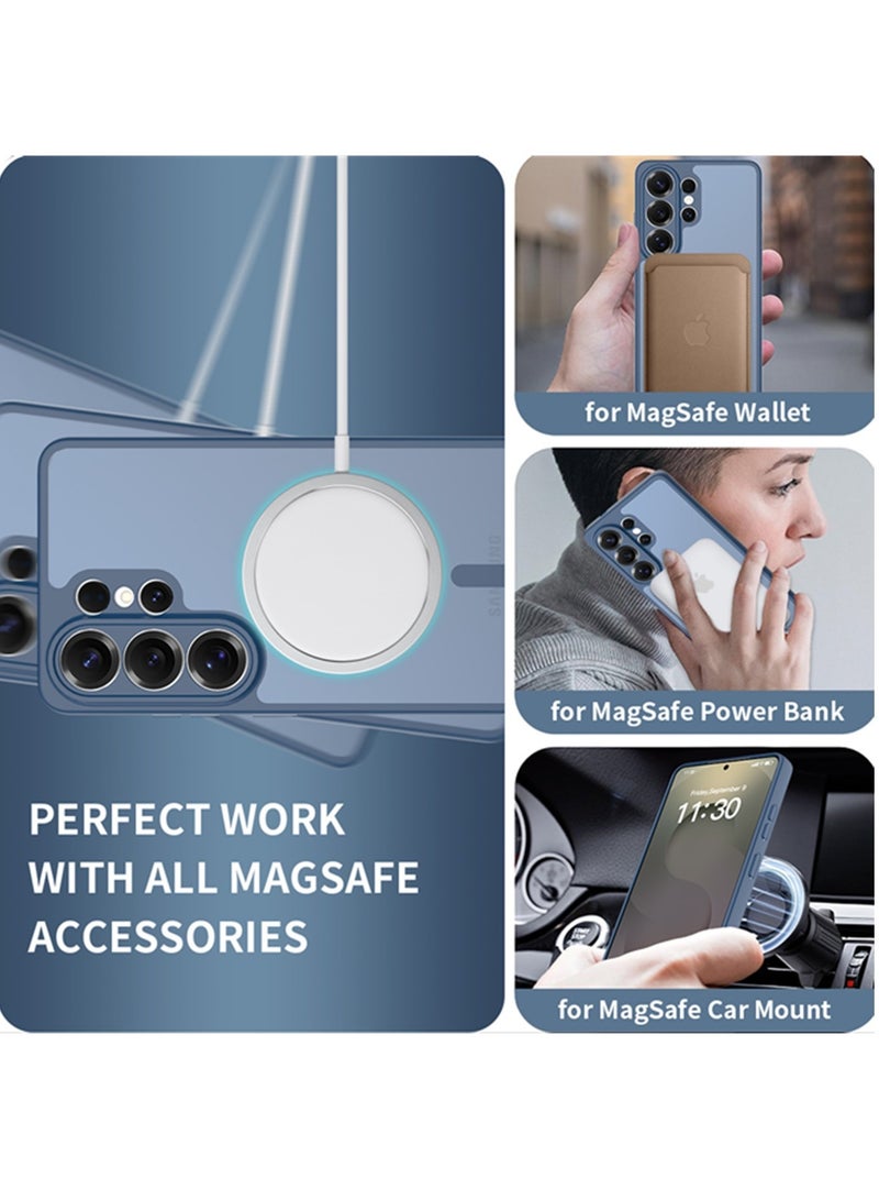 Adando Strong Magnetic Case for Samsung Galaxy S26 Ultra 5G, Compatible with Magsafe, Slim Translucent Matte Mil-Grade Drop Protection Rugged Magnetic Case (Deep Blue, Galaxy S26 Ultra 5G) - Image 2