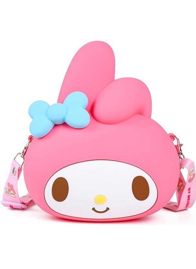 ILovhaprty Melody cartoon purse,Kawaii Messenger Bags, Cartoon Wallet Cute Crossbody Bag, Anime Mini Bag,coin bag for Girls  - Image 2