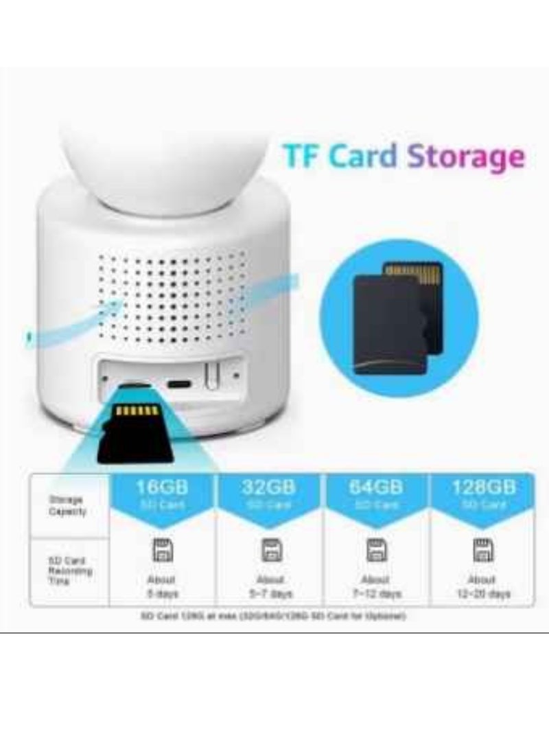 ELTRAZONE كاميرا PT للاتصال بالفيديو بدقة Full HD مع اتصال WIFI وكشف تشخيصي بشري بنقرة واحدة ورؤية ليلية بالأشعة تحت الحمراء عبر تطبيق الهاتف المحمول - Image 4