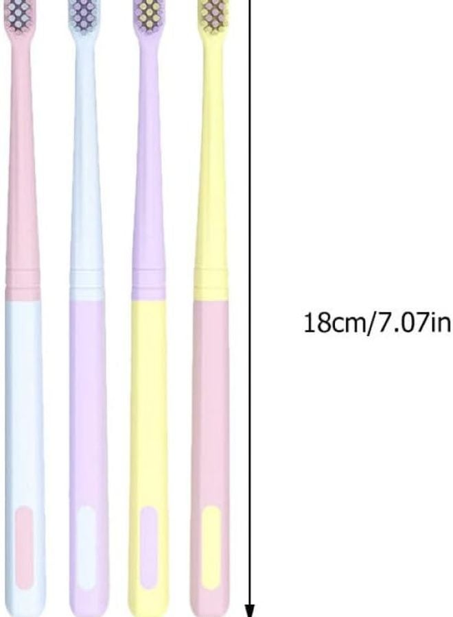 8 قطع فرشاة أسنان ذات شعيرات ناعمة رأس صغير للبالغين تنظيف عميق إزالة البلاك - Image 3