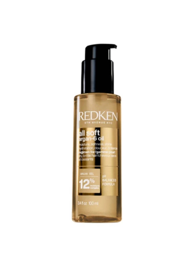 Redken All Soft Argan-6 Multifunctional Oil 100ml - Image 1