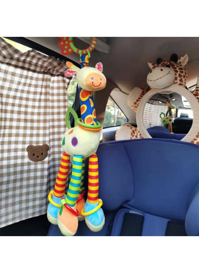 Generic - # Baby Stroller Pendant Bed Hanging Wind Bell Doll Car Car Seat Comfort Baby Car Play-Color:Maroon Brown Monkey Teether Scarf Hanging - Image 1
