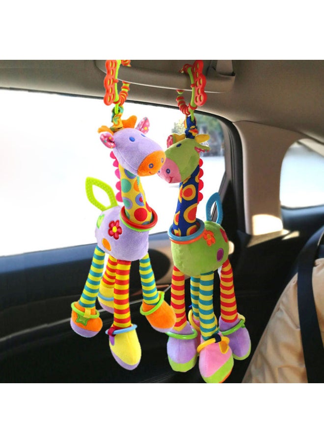 Generic - # Baby Stroller Pendant Bed Hanging Wind Bell Doll Car Car Seat Comfort Baby Car Play-Color:Maroon Brown Monkey Teether Scarf Hanging - Image 1