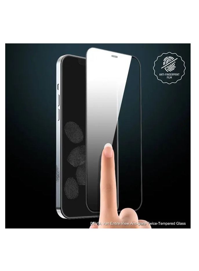 ديفيا فان Entire View زجاج مقاوم للتوهج مرتين لهاتف iPhone 12/12 Pro (6.1 بوصات) - أسود - Image 2