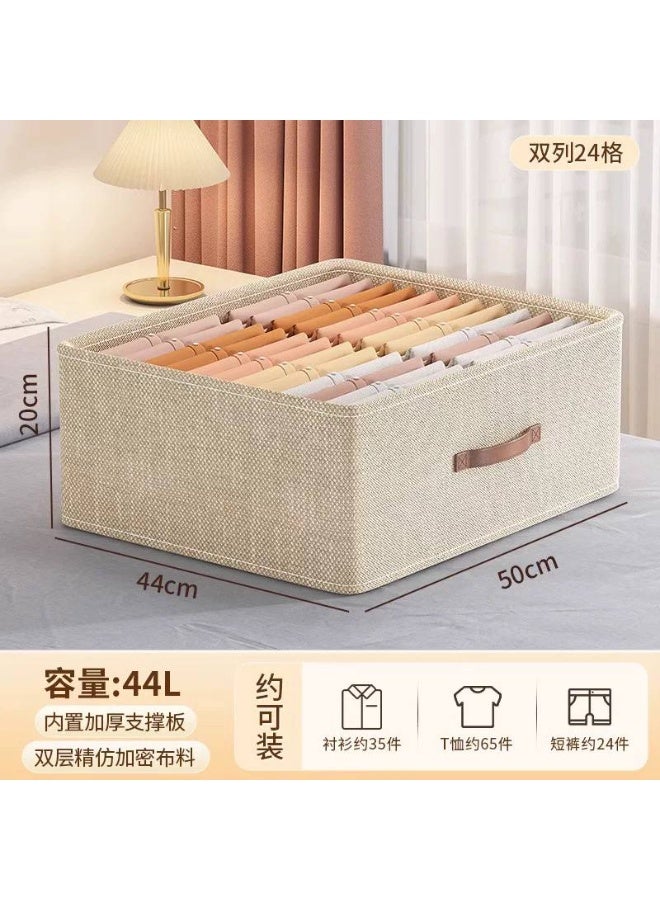 Double Pants Organizer with 16 Compartments – Perfect for Organizing Pants, T-Shirts, Bedsheets, Pillowcases & Sweaters - S - Image 4