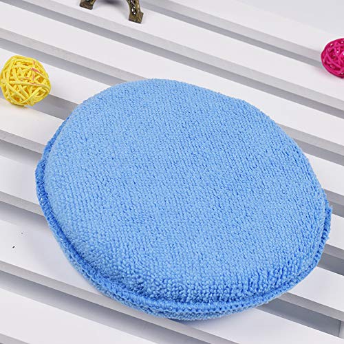 Fasmov Microfiber Applicator Pads Wax Applicator, 20 Pack Foam Applicator Pads Car Wash Sponge, Buffing & Detail Polishing Foam Pads for Car Cleaning and Fine Polishing (5" Diameter, Blue) - Image 5