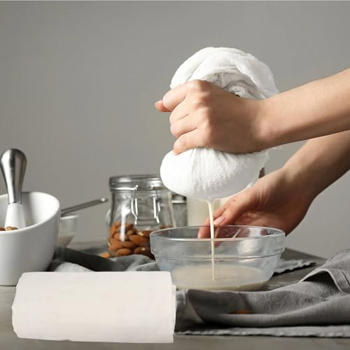 Gowloz 100% Unbleached Cotton Cheesecloth – Reusable Muslin Strainer Fabric for Nut Milk, Cheese Making & Baking | Fine Weave Filter Cloth for Cooking & Straining (1 Meter, 96x96 cm, Off-White) - Image 1