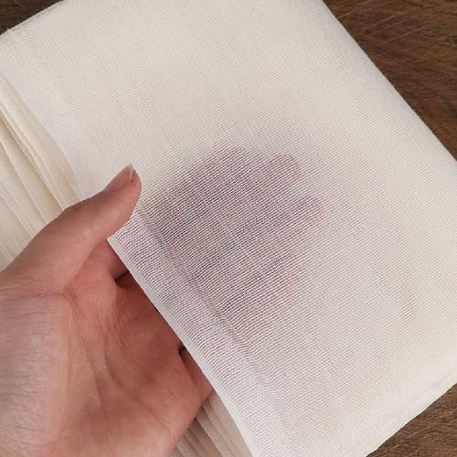 Gowloz 100% Unbleached Cotton Cheesecloth – Reusable Muslin Strainer Fabric for Nut Milk, Cheese Making & Baking | Fine Weave Filter Cloth for Cooking & Straining (1 Meter, 96x96 cm, Off-White) - Image 5