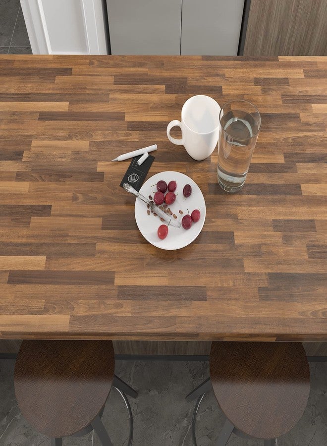 CRE8TIVE 24"x354" Brown Butcher Block Contact Paper for Countertops Peel and Stick Wood Wallpaper Shiplap Waterproof Self Adhesive Faux Wood Grain Decorative Vinyl Paper for Kitchen Cabinets Counters - Image 5
