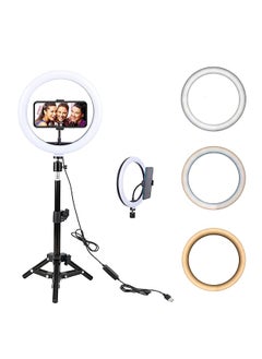 10 Inch Selfie Led Ring Light With Tripod Stand And Cell Phone Holder For Live Stream Makeup Youtube Video Dimmable Beauty Mini Camera Photography Ringlight For Iphone Xs Max Xr Android
