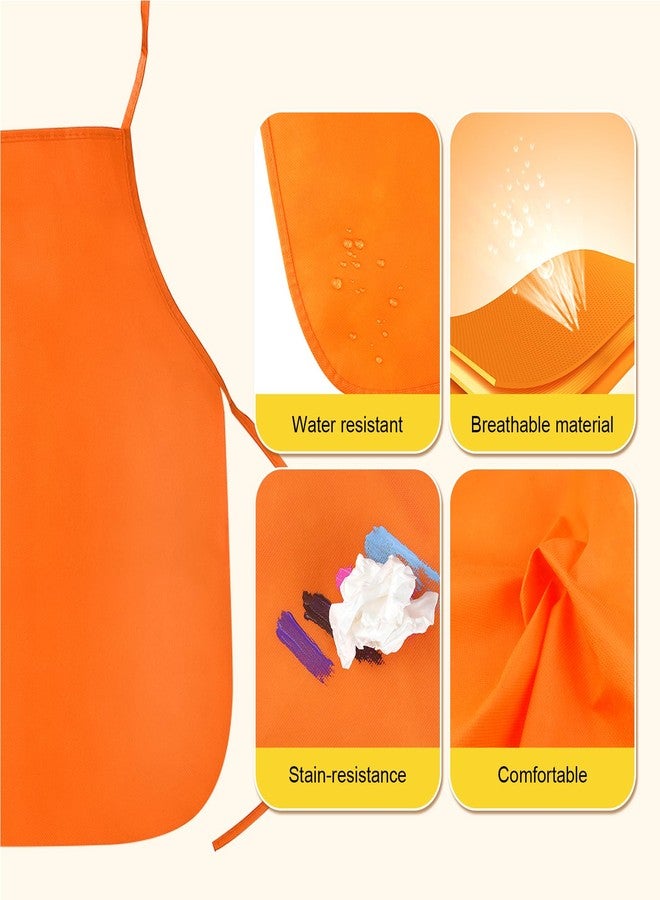 Caydo 15 Pieces Middle Size Kids Painting Apron for Ages 5 to 10, in Kitchen, Classroom, Community Event, Crafts and Art Painting Activity, 15 Colors - Image 3