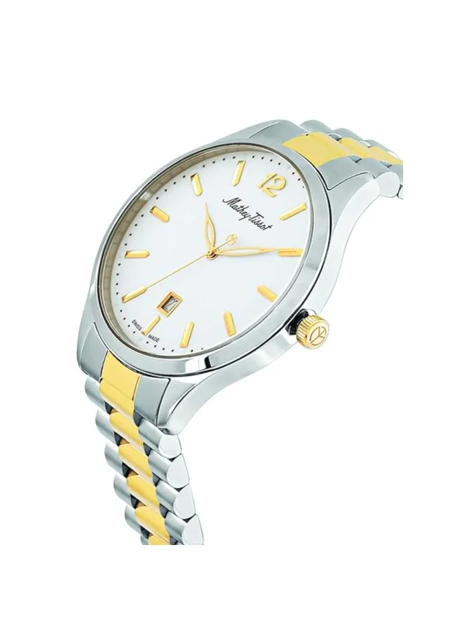 Mathey-Tissot Urban Quartz Silver Dial Two-tone Men's Watch H411MBI