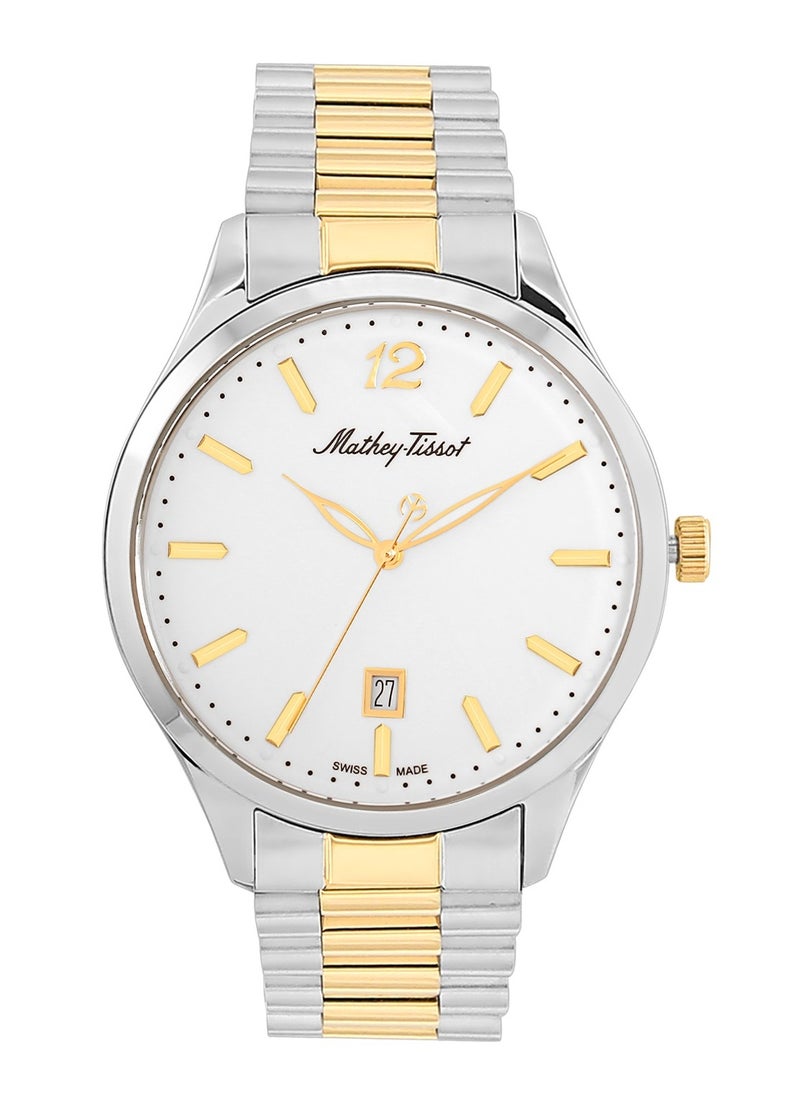Mathey-Tissot - Urban Quartz Silver Dial Two-tone Men's Watch H411MBI - Image 1