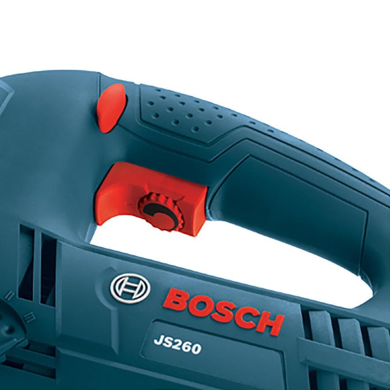 BOSCH JS260 Top-Handle Jig Saw - 6.0 Amp Motor, Variable Speed Control, Low-Vibration Plunging Design, Toolless Blade Change System - Ideal for Accurate and Smooth Cutting - Image 4