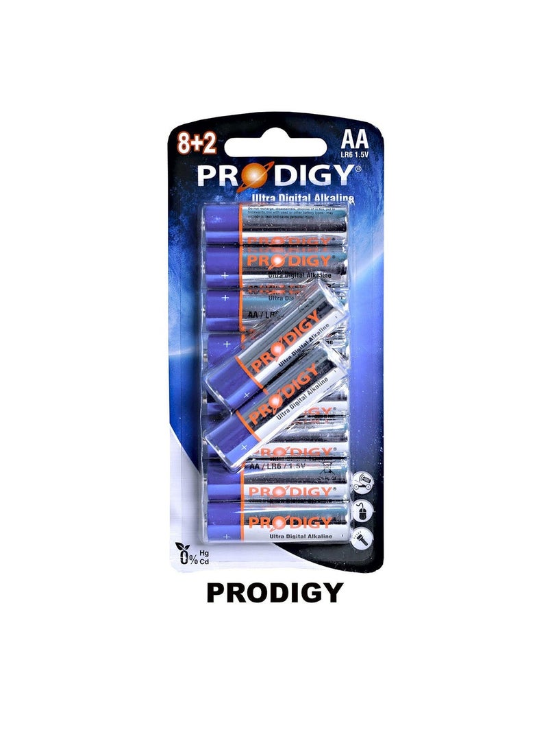 Prodigy - Prodigy Alkaline 8+2 AA Battery LR6UD - Image 1