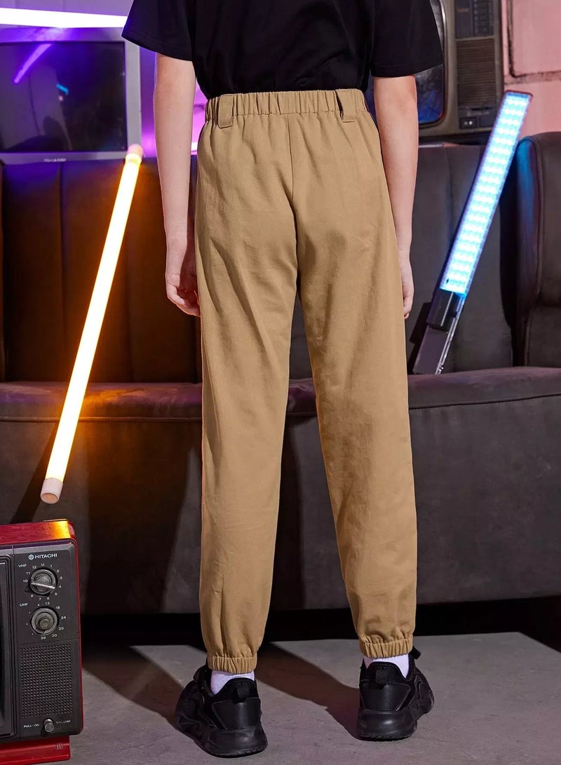 Boys Flap Pocket Elastic Waist Pants - Image 2