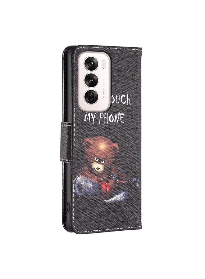 S-TOP Case For OPPO Reno12 Global Colored Drawing Pattern Leather Phone Case - Image 4