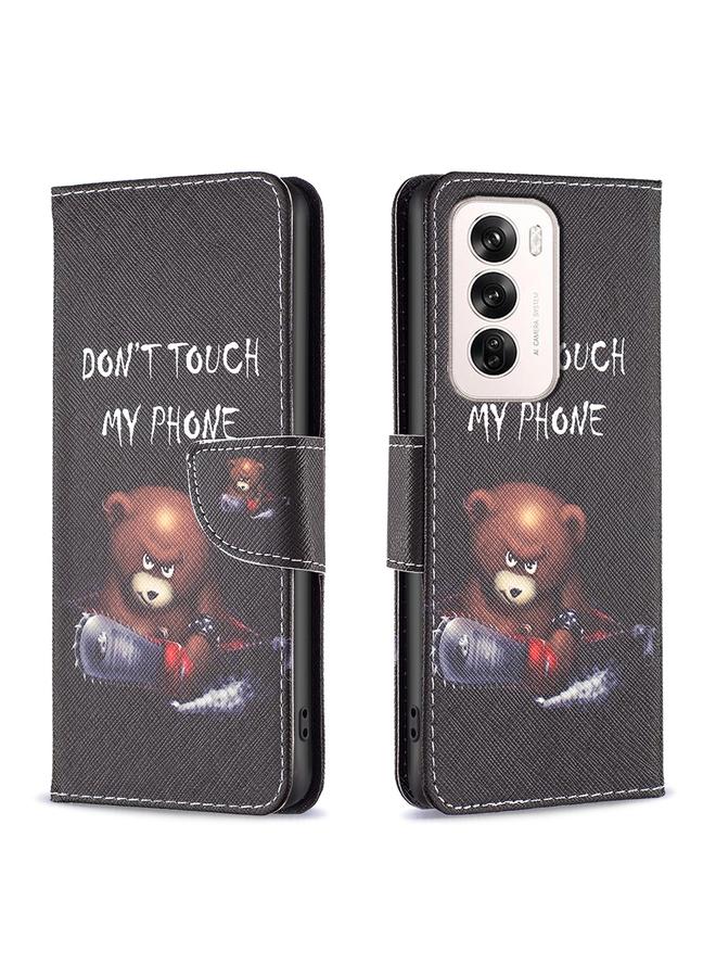 S-TOP Case For OPPO Reno12 Global Colored Drawing Pattern Leather Phone Case - Image 1