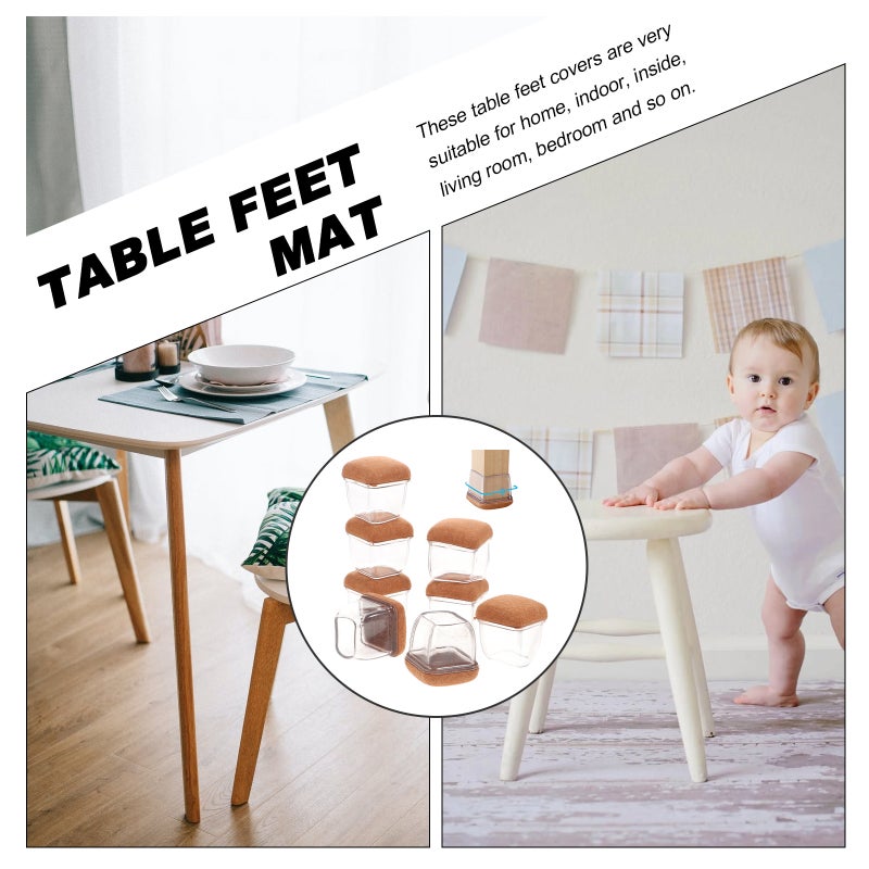 16 Pcs Furniture Covers Table Feet Covers Anti- Bottom Table Feet Pads - Image 5