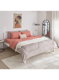 Home Box Derby Solid Microfiber King Fitted Sheet 180 X 200 X 25 Cm  - Image 1