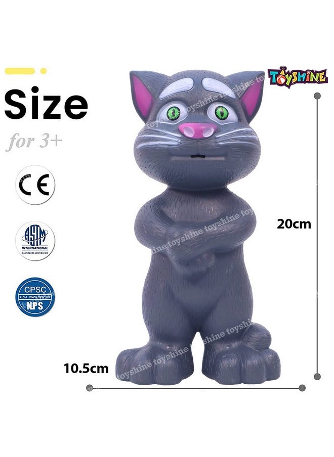 Toyshine Toyshine Mimicing Repeat What You Say Talking Cat with Stories and Songs, Touch Functions and Music, Funny Toy for Kids Birthday Girls Boys Kids Toddler 2 3 4 5 Year Old- Grey  - Image 4