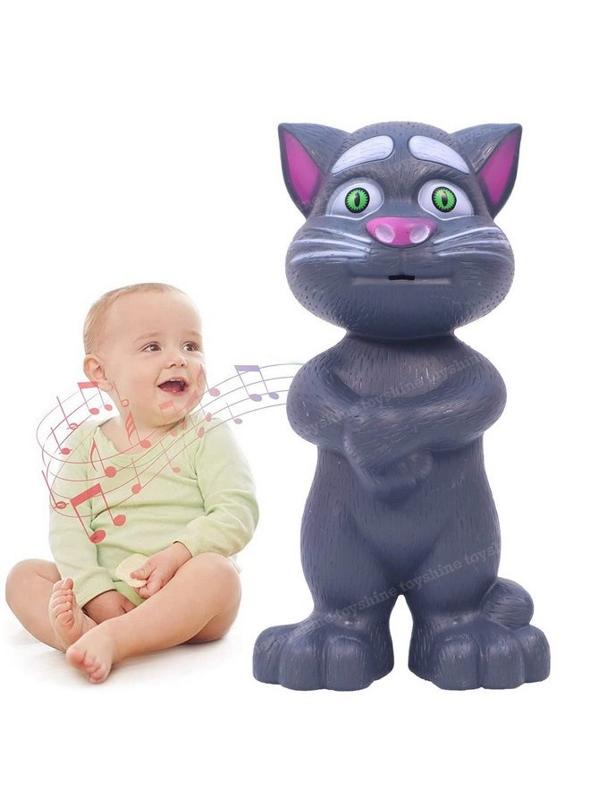 Toyshine Toyshine Mimicing Repeat What You Say Talking Cat with Stories and Songs, Touch Functions and Music, Funny Toy for Kids Birthday Girls Boys Kids Toddler 2 3 4 5 Year Old- Grey  - Image 1