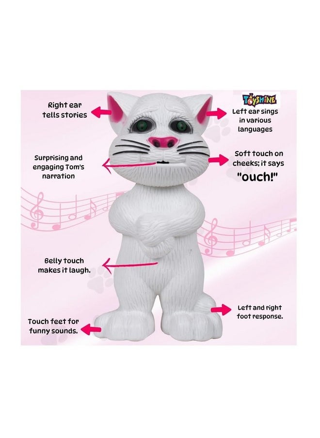 Toyshine Toyshine Mimicing Repeat What You Say Talking Cat with Stories and Songs, Touch Functions and Music, Funny Toy for Kids Birthday Girls Boys Kids Toddler 2 3 4 5 Year Old- Grey  - Image 3