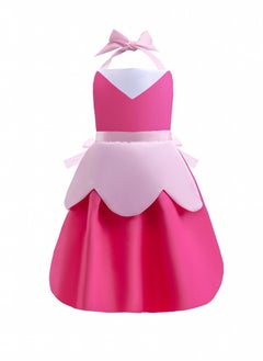 Loquat Children's Gown Princess Style Apron Hanging Neck Pink  - Image 1