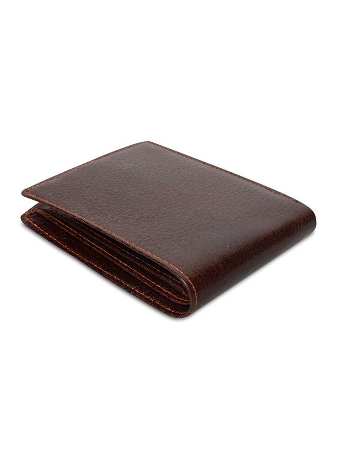 Stylbase Vegan Leather Wallet for Men 2 Currency Compartments 3 Card Slots 2 Secret Compartments and 1 Coin Pocket Handcrafted Purse Gift for Mens (Brown) - Image 3