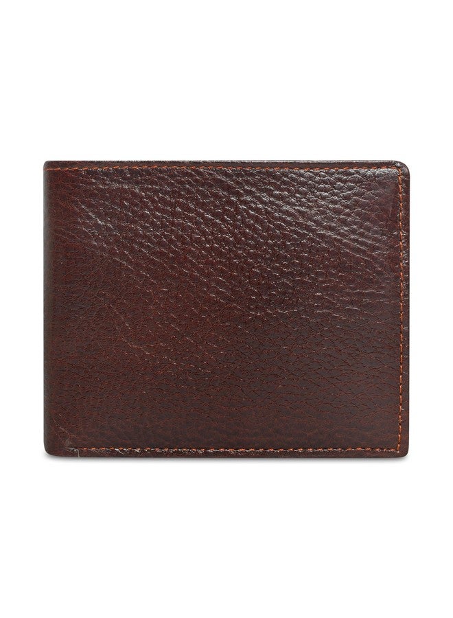 Stylbase Vegan Leather Wallet for Men 2 Currency Compartments 3 Card Slots 2 Secret Compartments and 1 Coin Pocket Handcrafted Purse Gift for Mens (Brown) - Image 1