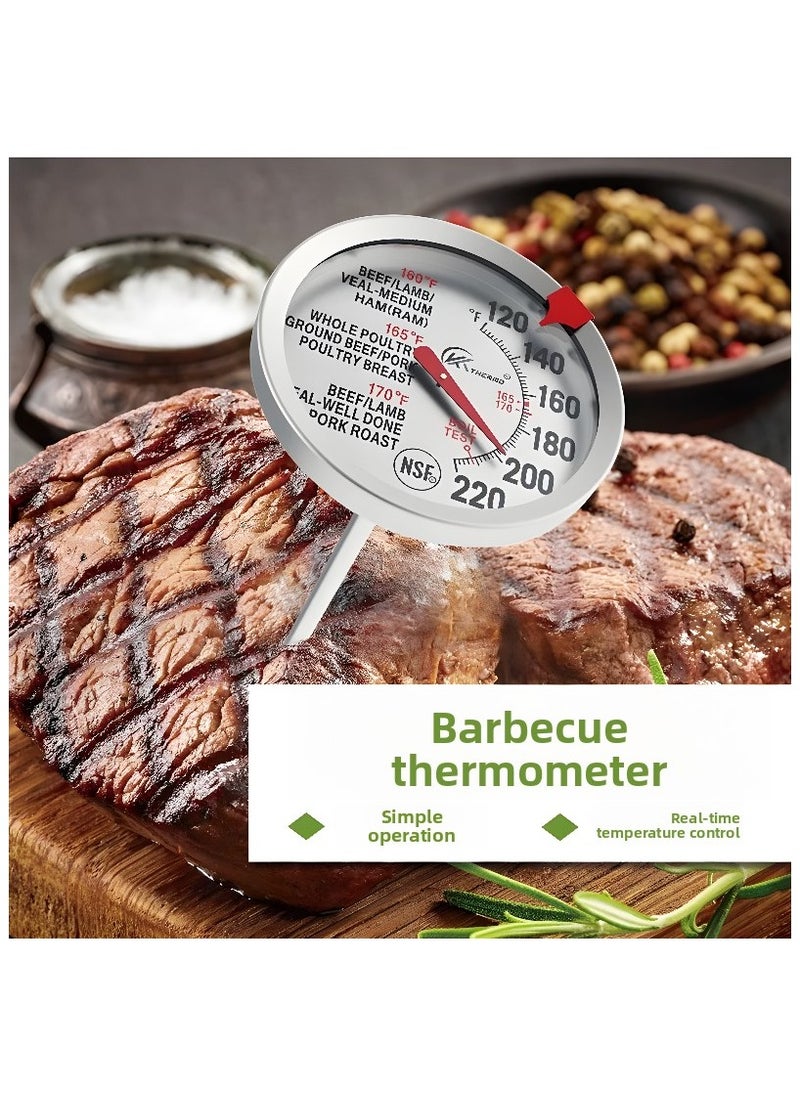 Generic - Barbecue thermometer: Probe-style metal food thermometer for kitchen baking, featuring high-precision measurement. Widely used in cooking, candy making, coffee brewing, steak grilling, roast chicken, and other scenarios—an essential kitchen gadget. - Image 1