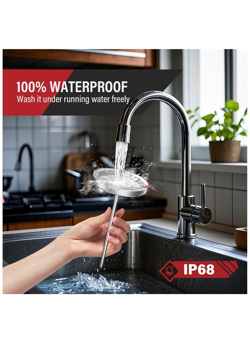 Generic - Barbecue thermometer: Probe-style metal food thermometer for kitchen baking, featuring high-precision measurement. Widely used in cooking, candy making, coffee brewing, steak grilling, roast chicken, and other scenarios—an essential kitchen gadget. - Image 1
