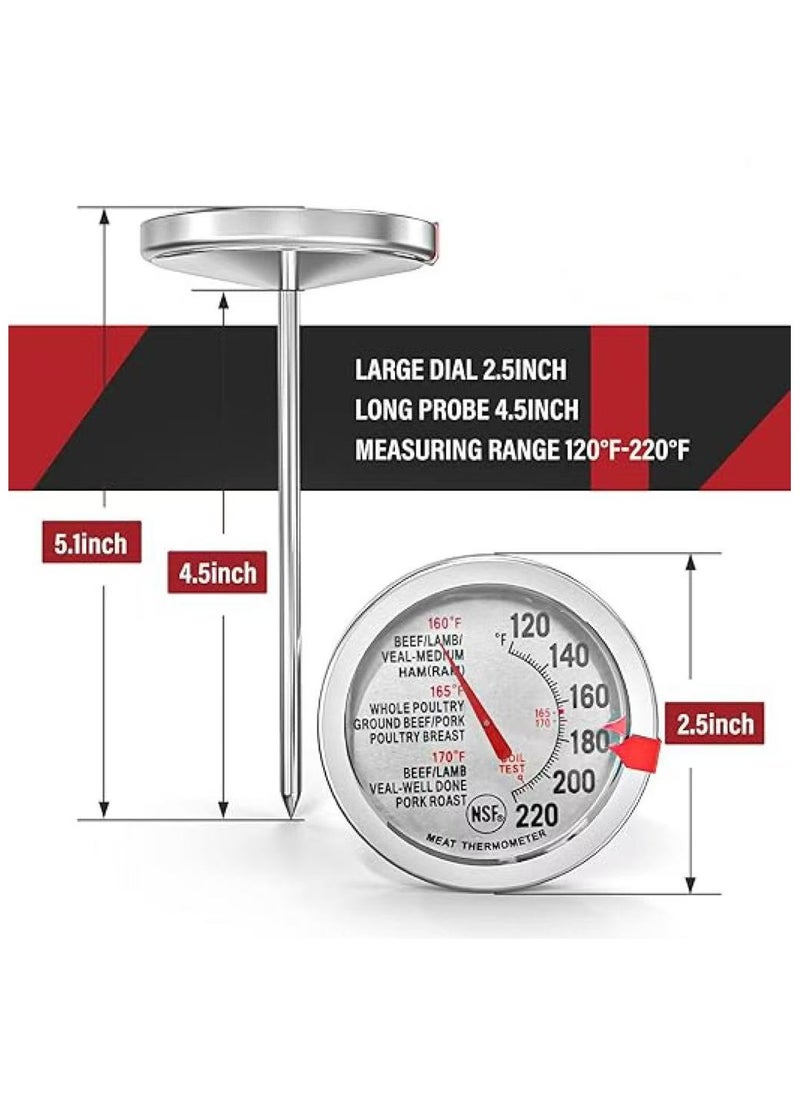Generic - Barbecue thermometer: Probe-style metal food thermometer for kitchen baking, featuring high-precision measurement. Widely used in cooking, candy making, coffee brewing, steak grilling, roast chicken, and other scenarios—an essential kitchen gadget. - Image 1