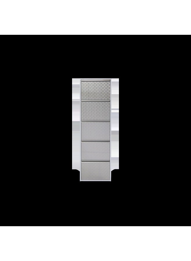 KARE Shoe Container Caruso 5 - Silver Brushed - Image 1