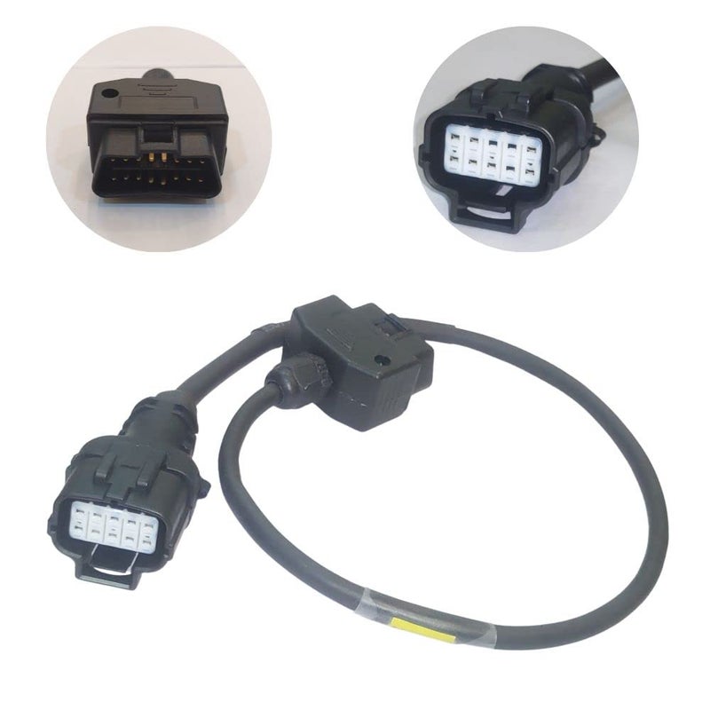 MapOut24 Ashok Leyland BS6 Connect All Scantool Cable OBD2 BS6 Scantool Cable OBD 16 pin Male Connector to 10 pin ECO Connector B SMPL003 - Image 5
